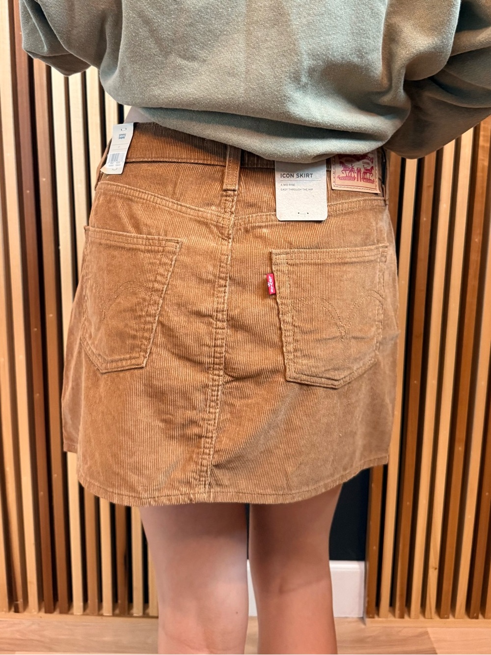 Levi's Women’s Icon Corduroy Mini Skirt in Brown